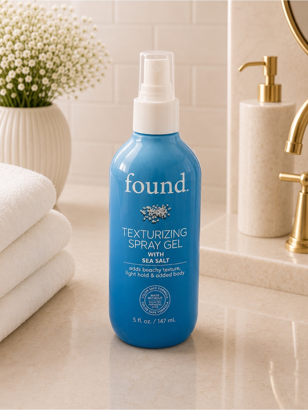 found. Texturizing Spray Gel with Sea Salt — Blue